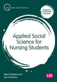 看護学生のための応用社会科学<br>Applied Social Science for Nursing Students（First edition）